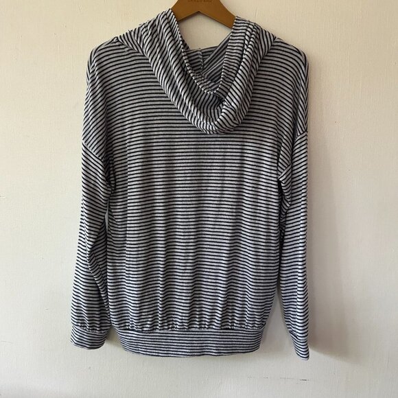 Roxy Hooded Pullover Womens Small Striped Nautical Coastal Grandma Surfer Skater - Picture 7 of 7